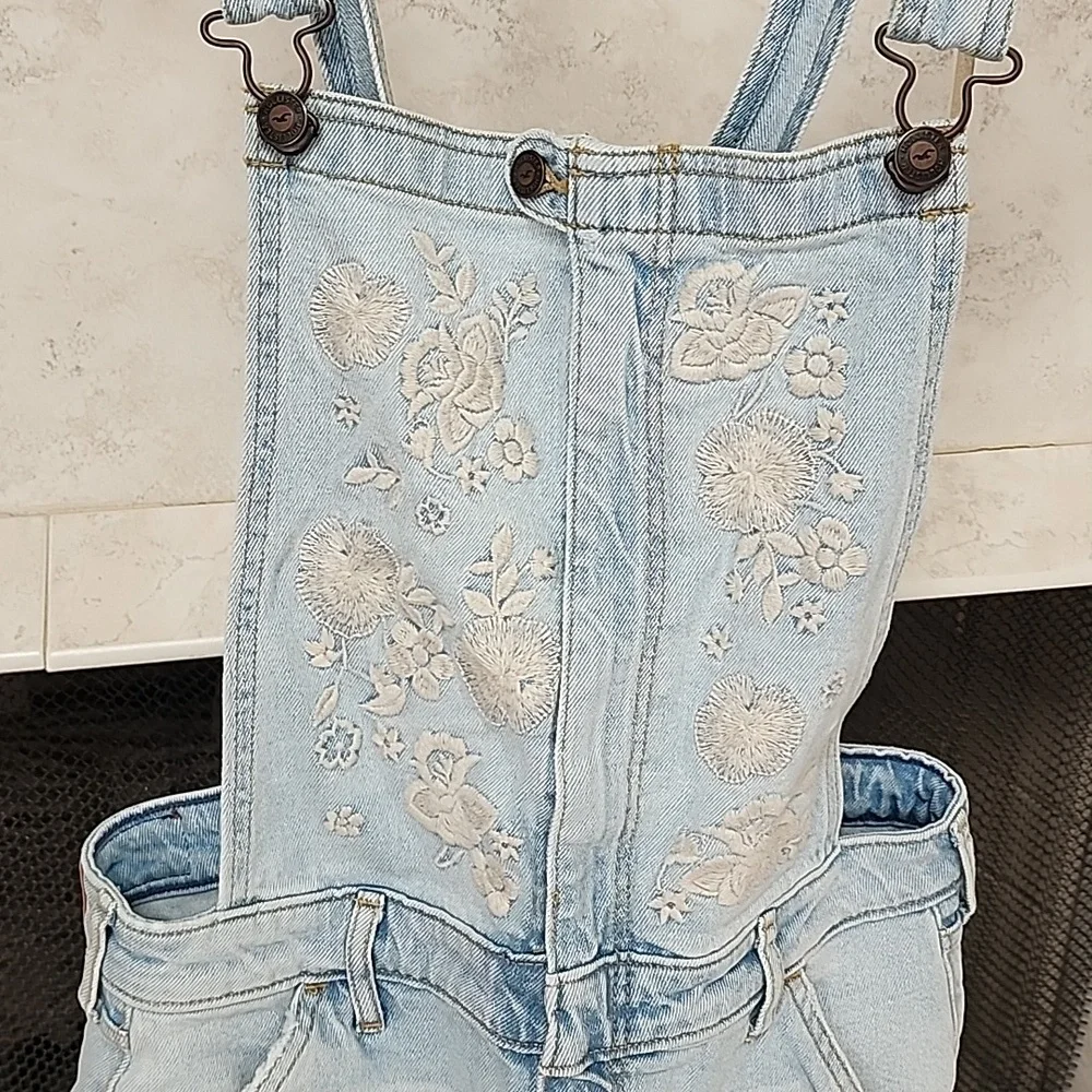 ๐ฉต๐ HOLLISTER Stretch Super Skinny Crop OVERALLS ๐๐ฉต - Picture 3 of 15